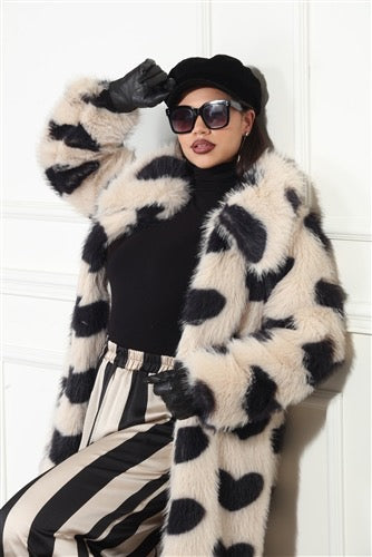 Heartbeat Faux Fur Coat