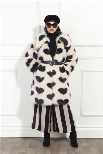 Heartbeat Faux Fur Coat